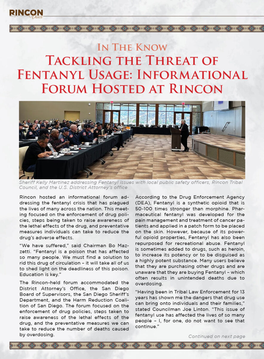 Rincon Voice News The Rincon Band of Luiseño Indians